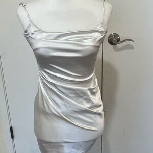 Lucy in the Sky White Satin Dress